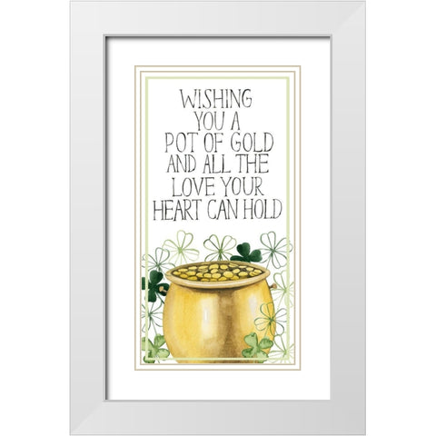 Leprechauns Rainbow Collection B White Modern Wood Framed Art Print with Double Matting by Popp, Grace