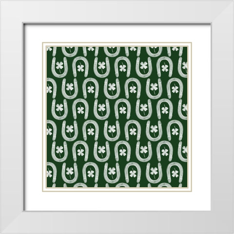 Leprechauns Rainbow Collection G White Modern Wood Framed Art Print with Double Matting by Popp, Grace