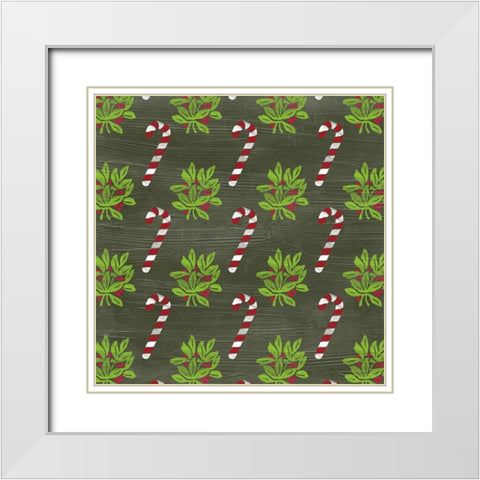 Lets Get Jolly Collection I White Modern Wood Framed Art Print with Double Matting by Vess, June Erica