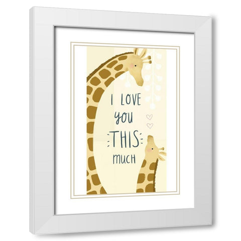 Mama and Me Collection B White Modern Wood Framed Art Print with Double Matting by Borges, Victoria