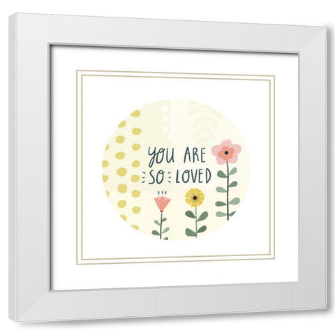 Mama and Me Collection C White Modern Wood Framed Art Print with Double Matting by Borges, Victoria