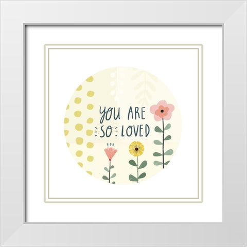 Mama and Me Collection C White Modern Wood Framed Art Print with Double Matting by Borges, Victoria