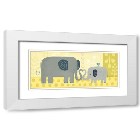 Mama and Me Collection D White Modern Wood Framed Art Print with Double Matting by Borges, Victoria