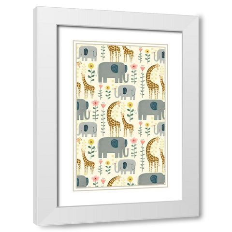 Mama and Me Collection E White Modern Wood Framed Art Print with Double Matting by Borges, Victoria