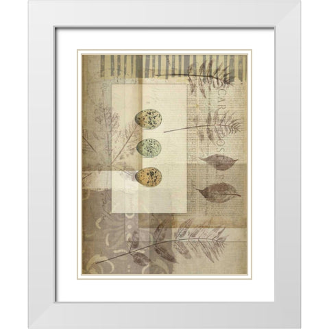 Small Notebook Collage IV White Modern Wood Framed Art Print with Double Matting by Goldberger, Jennifer