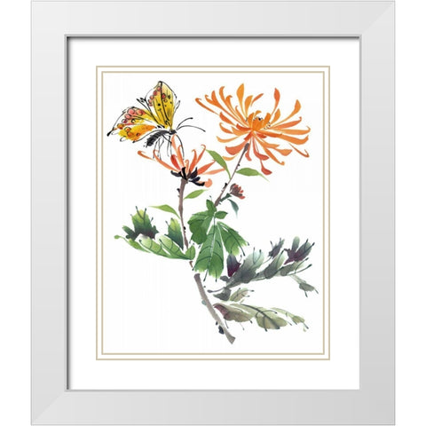 Summer Rapture I White Modern Wood Framed Art Print with Double Matting by Parker, Nan Rae