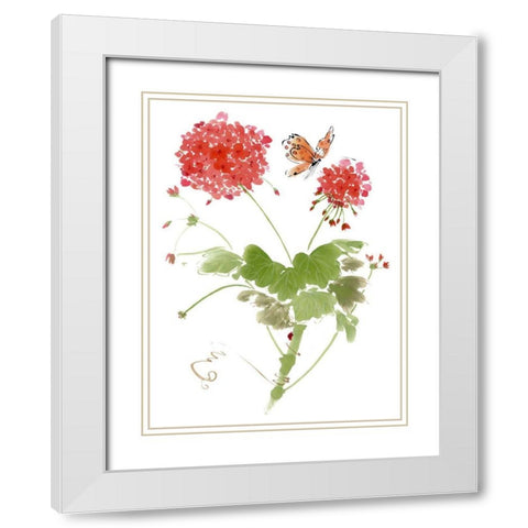 Summer Rapture II White Modern Wood Framed Art Print with Double Matting by Parker, Nan Rae