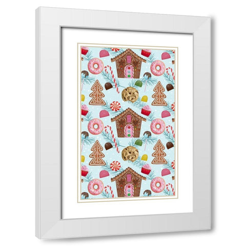 Sweet Holidays Collection E White Modern Wood Framed Art Print with Double Matting by Borges, Victoria