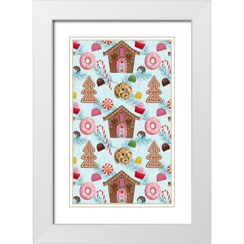 Sweet Holidays Collection E White Modern Wood Framed Art Print with Double Matting by Borges, Victoria