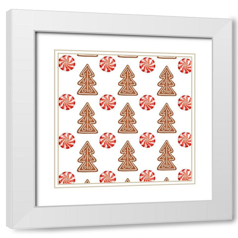 Sweet Holidays Collection F White Modern Wood Framed Art Print with Double Matting by Borges, Victoria