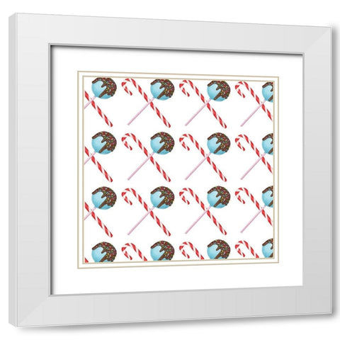 Sweet Holidays Collection G White Modern Wood Framed Art Print with Double Matting by Borges, Victoria