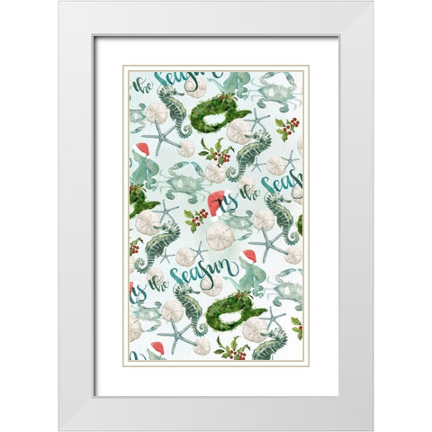 Tis the Seasun Collection E White Modern Wood Framed Art Print with Double Matting by Parker, Jennifer Paxton