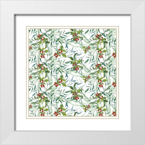 Tis the Seasun Collection H White Modern Wood Framed Art Print with Double Matting by Parker, Jennifer Paxton