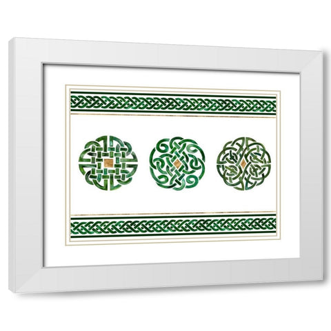 Celtic Knot Collection A White Modern Wood Framed Art Print with Double Matting by Borges, Victoria