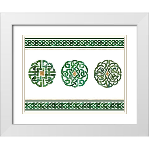 Celtic Knot Collection A White Modern Wood Framed Art Print with Double Matting by Borges, Victoria