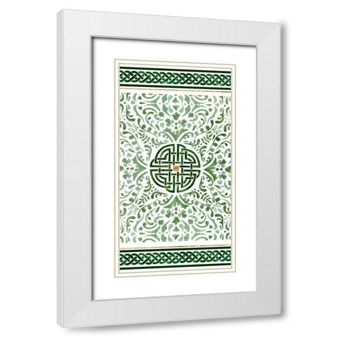 Celtic Knot Collection B White Modern Wood Framed Art Print with Double Matting by Borges, Victoria