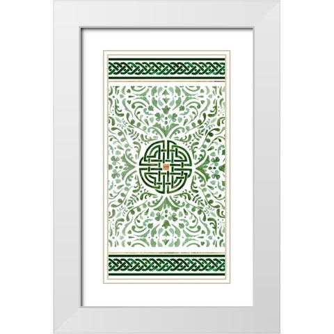 Celtic Knot Collection B White Modern Wood Framed Art Print with Double Matting by Borges, Victoria