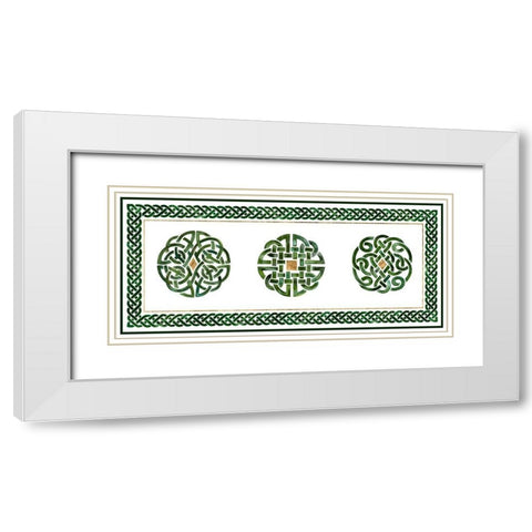 Celtic Knot Collection D White Modern Wood Framed Art Print with Double Matting by Borges, Victoria