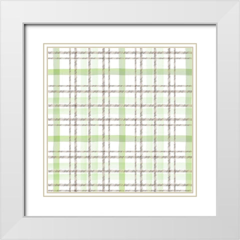 English Bunnies Collection H White Modern Wood Framed Art Print with Double Matting by Parker, Jennifer Paxton