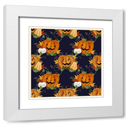 Halloween Pets Collection H White Modern Wood Framed Art Print with Double Matting by Borges, Victoria