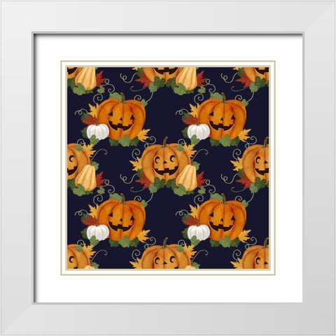 Halloween Pets Collection H White Modern Wood Framed Art Print with Double Matting by Borges, Victoria