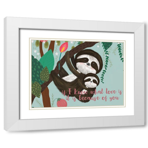 Mothers Love Collection A White Modern Wood Framed Art Print with Double Matting by Hernandez, Larisa