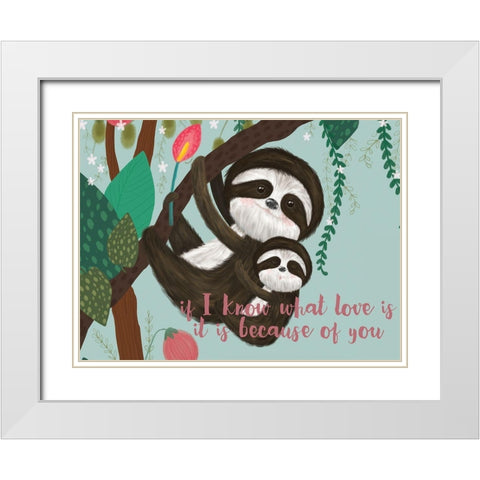 Mothers Love Collection A White Modern Wood Framed Art Print with Double Matting by Hernandez, Larisa