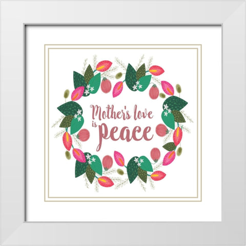 Mothers Love Collection C White Modern Wood Framed Art Print with Double Matting by Hernandez, Larisa