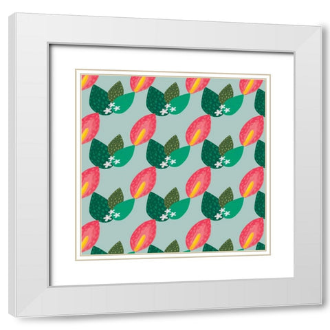 Mothers Love Collection F White Modern Wood Framed Art Print with Double Matting by Hernandez, Larisa