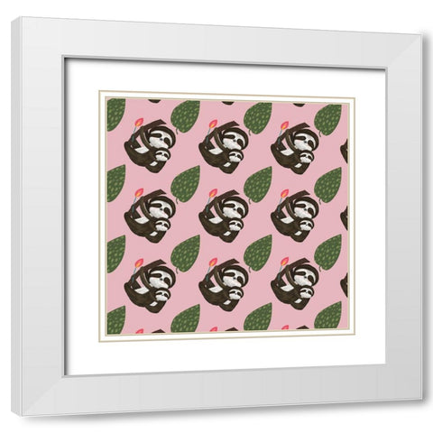 Mothers Love Collection G White Modern Wood Framed Art Print with Double Matting by Hernandez, Larisa