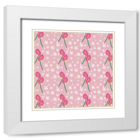 Mothers Love Collection I White Modern Wood Framed Art Print with Double Matting by Hernandez, Larisa