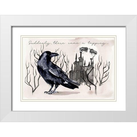 Nevermore Collection A White Modern Wood Framed Art Print with Double Matting by Parker, Jennifer Paxton