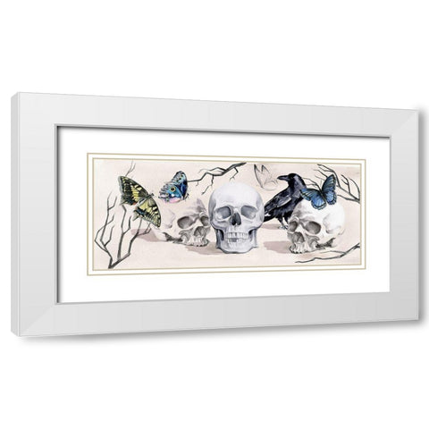 Nevermore Collection D White Modern Wood Framed Art Print with Double Matting by Parker, Jennifer Paxton