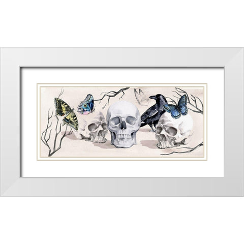 Nevermore Collection D White Modern Wood Framed Art Print with Double Matting by Parker, Jennifer Paxton