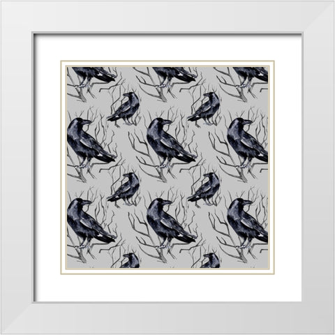 Nevermore Collection I White Modern Wood Framed Art Print with Double Matting by Parker, Jennifer Paxton