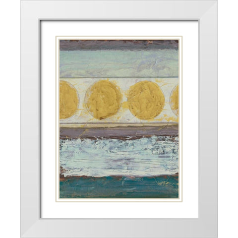 Circular Momentum II White Modern Wood Framed Art Print with Double Matting by Vess, June Erica