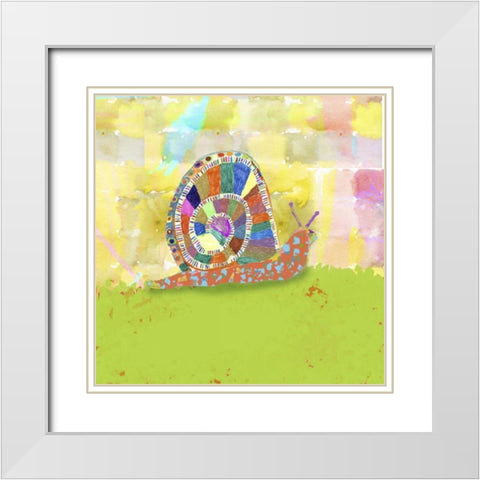 Snail Trail White Modern Wood Framed Art Print with Double Matting by Blixt, Ingrid