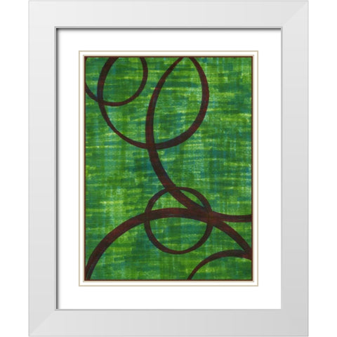 Crimson Trace I White Modern Wood Framed Art Print with Double Matting by McMullen, Charles