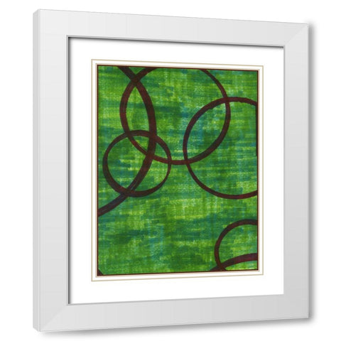 Crimson Trace II White Modern Wood Framed Art Print with Double Matting by McMullen, Charles