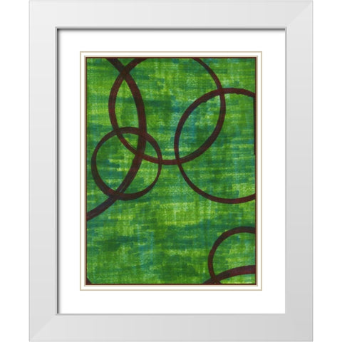 Crimson Trace II White Modern Wood Framed Art Print with Double Matting by McMullen, Charles