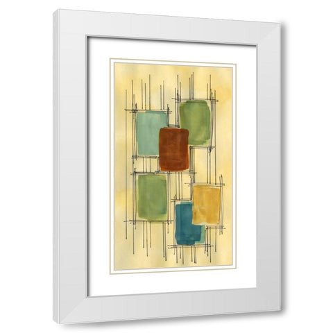 City Windows I White Modern Wood Framed Art Print with Double Matting by McMullen, Charles