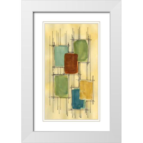 City Windows I White Modern Wood Framed Art Print with Double Matting by McMullen, Charles