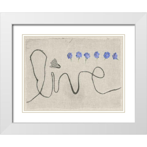 Simple Words I White Modern Wood Framed Art Print with Double Matting by Goldberger, Jennifer