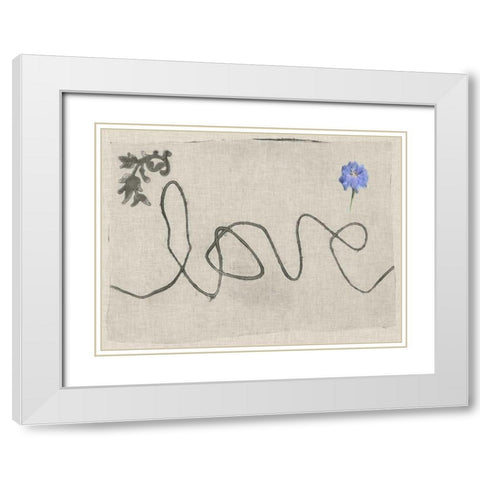 Simple Words II White Modern Wood Framed Art Print with Double Matting by Goldberger, Jennifer