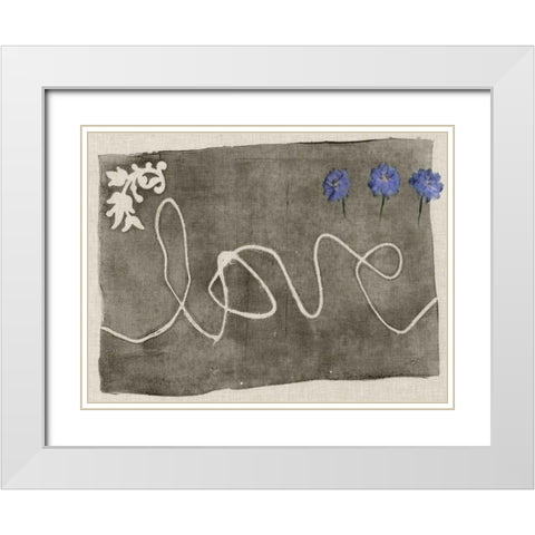 Simple Words IV White Modern Wood Framed Art Print with Double Matting by Goldberger, Jennifer