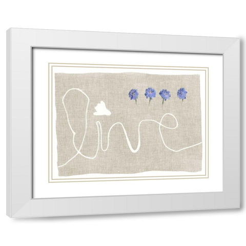 Simple Words V White Modern Wood Framed Art Print with Double Matting by Goldberger, Jennifer