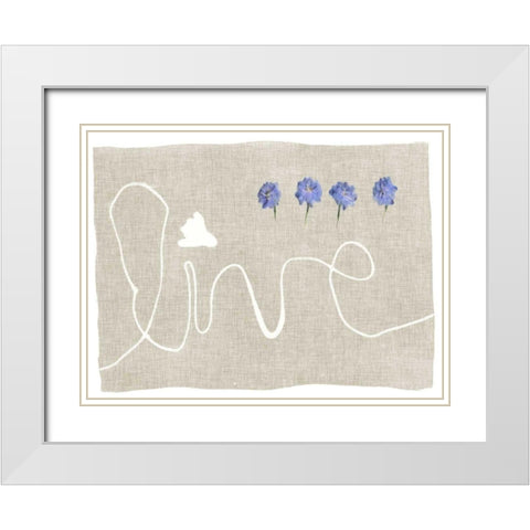 Simple Words V White Modern Wood Framed Art Print with Double Matting by Goldberger, Jennifer