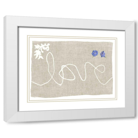 Simple Words VI White Modern Wood Framed Art Print with Double Matting by Goldberger, Jennifer