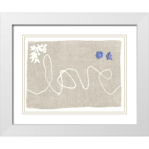 Simple Words VI White Modern Wood Framed Art Print with Double Matting by Goldberger, Jennifer