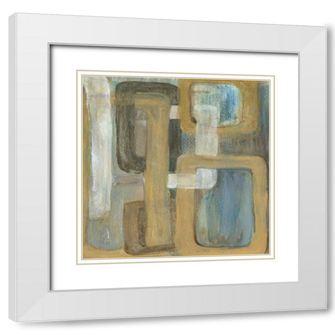 Frame Link II White Modern Wood Framed Art Print with Double Matting by Choate, Lisa